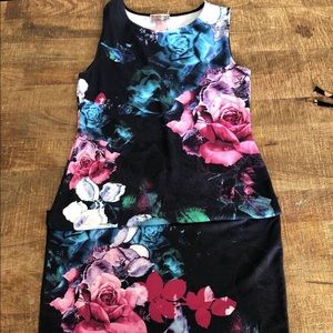 ASOS midi body con floral dress